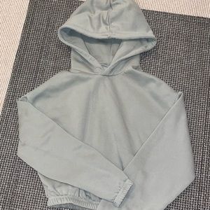Sage Green ZARA Crop Hoodie